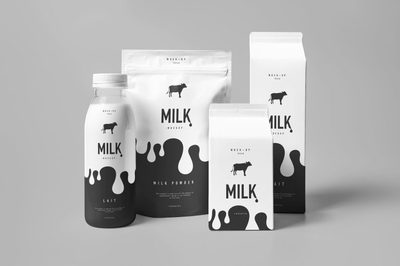 Milk Mockup 牛奶乳制品产品设计包装展示样机